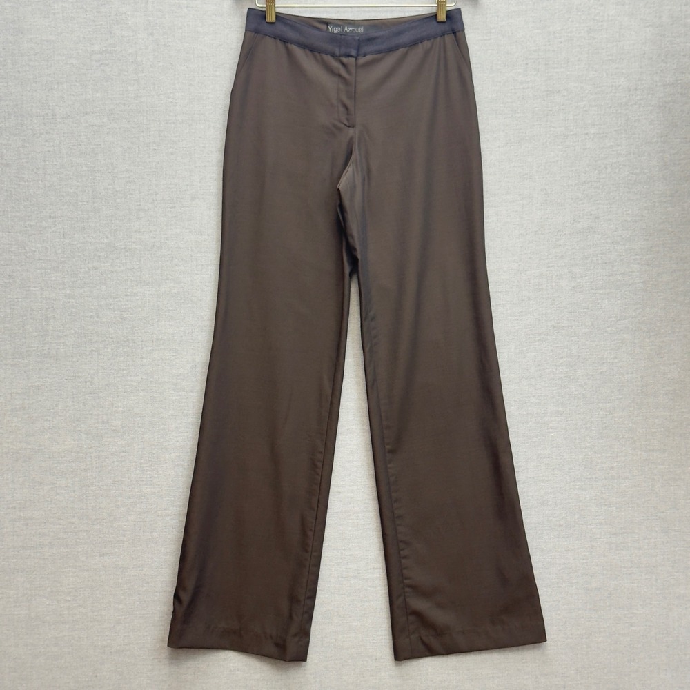 NYDJ Brown Wide-Leg Pull-On Pants